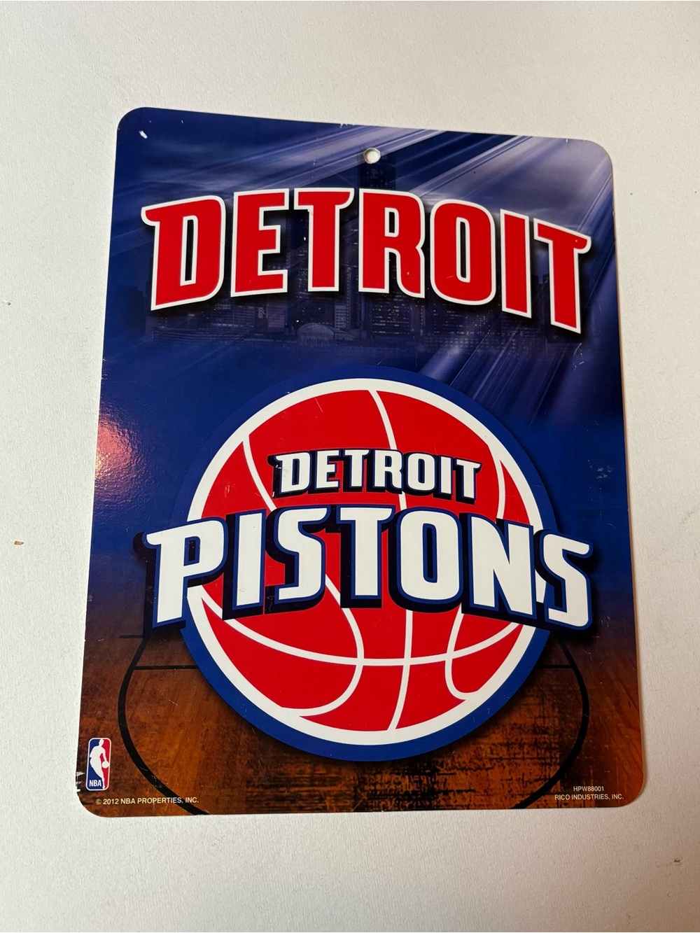 NBA Detroit Pistons Sign - Red, Blue, White